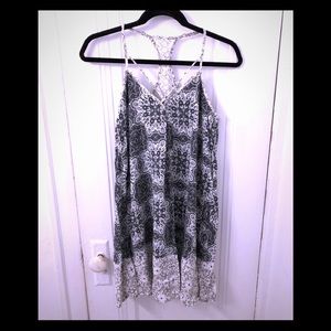 Green and white racerback sundress size xs